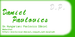daniel pavlovics business card